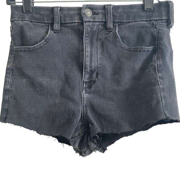 American Eagle Shorts Womens Size 8 black Stretch Cut Offs - Picture 10 of 10